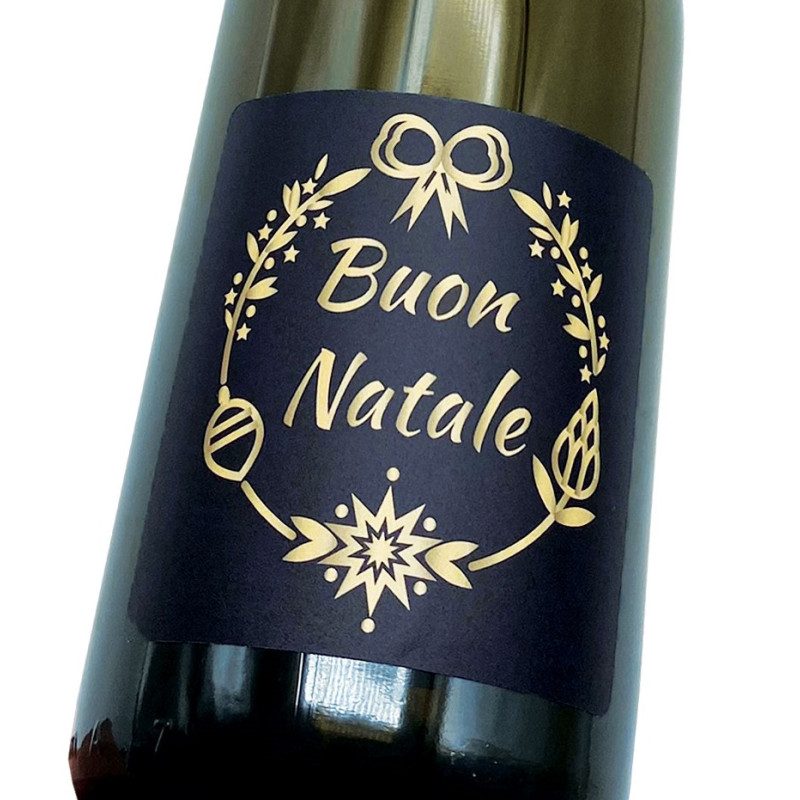 Moscato d'Asti DOCG - Bottiglia personalizzata per auguri di Natale