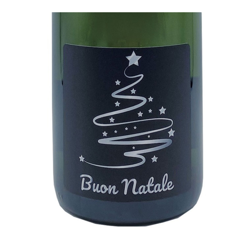 Champagne Brut - Bottiglia personalizzata per auguri di Natale