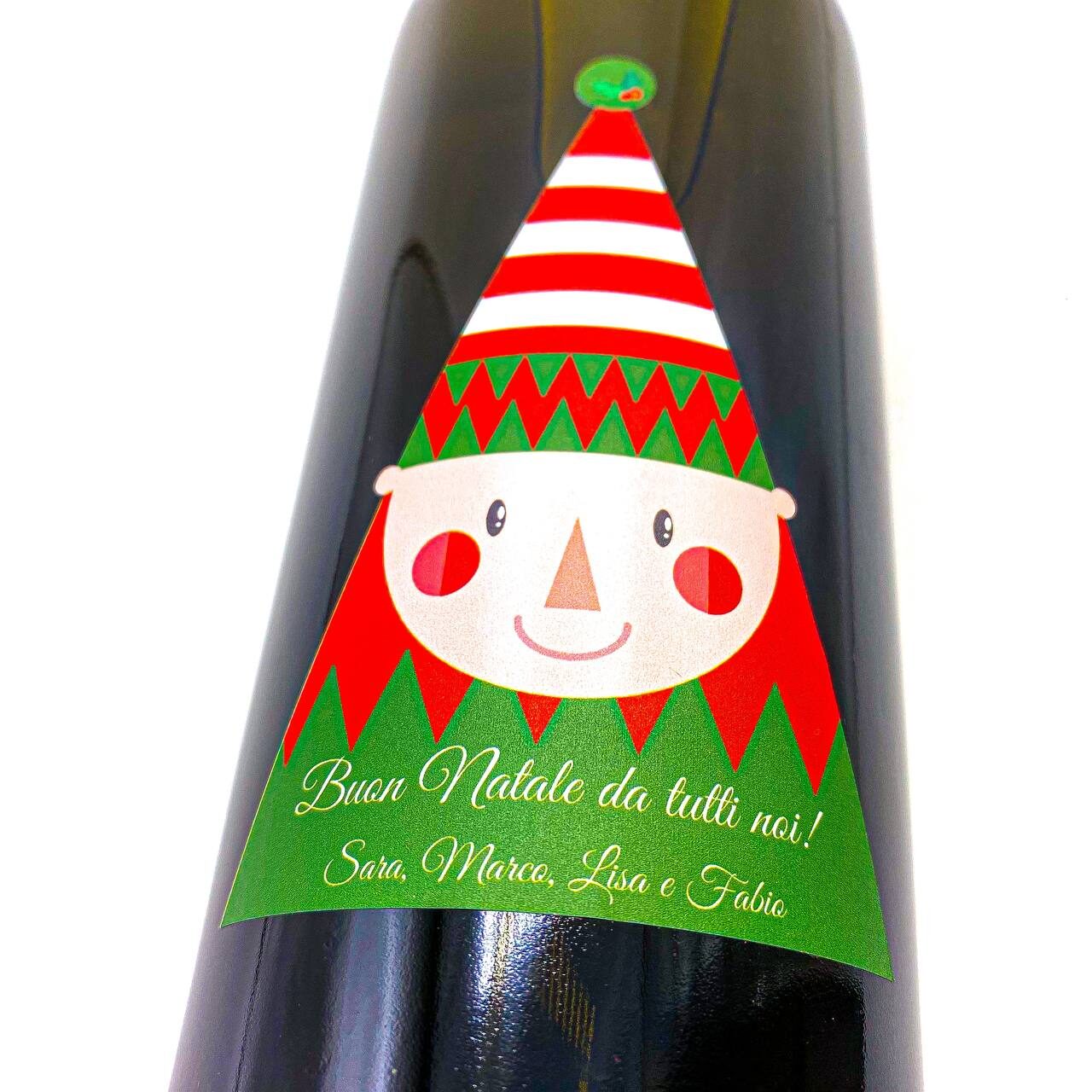 Sannio Greco DOC bio/vegan - Bottiglia personalizzata per auguri di Natale - 2