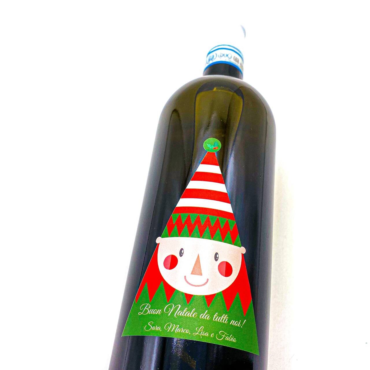 Sannio Greco DOC bio/vegan - Bottiglia personalizzata per auguri di Natale - 3