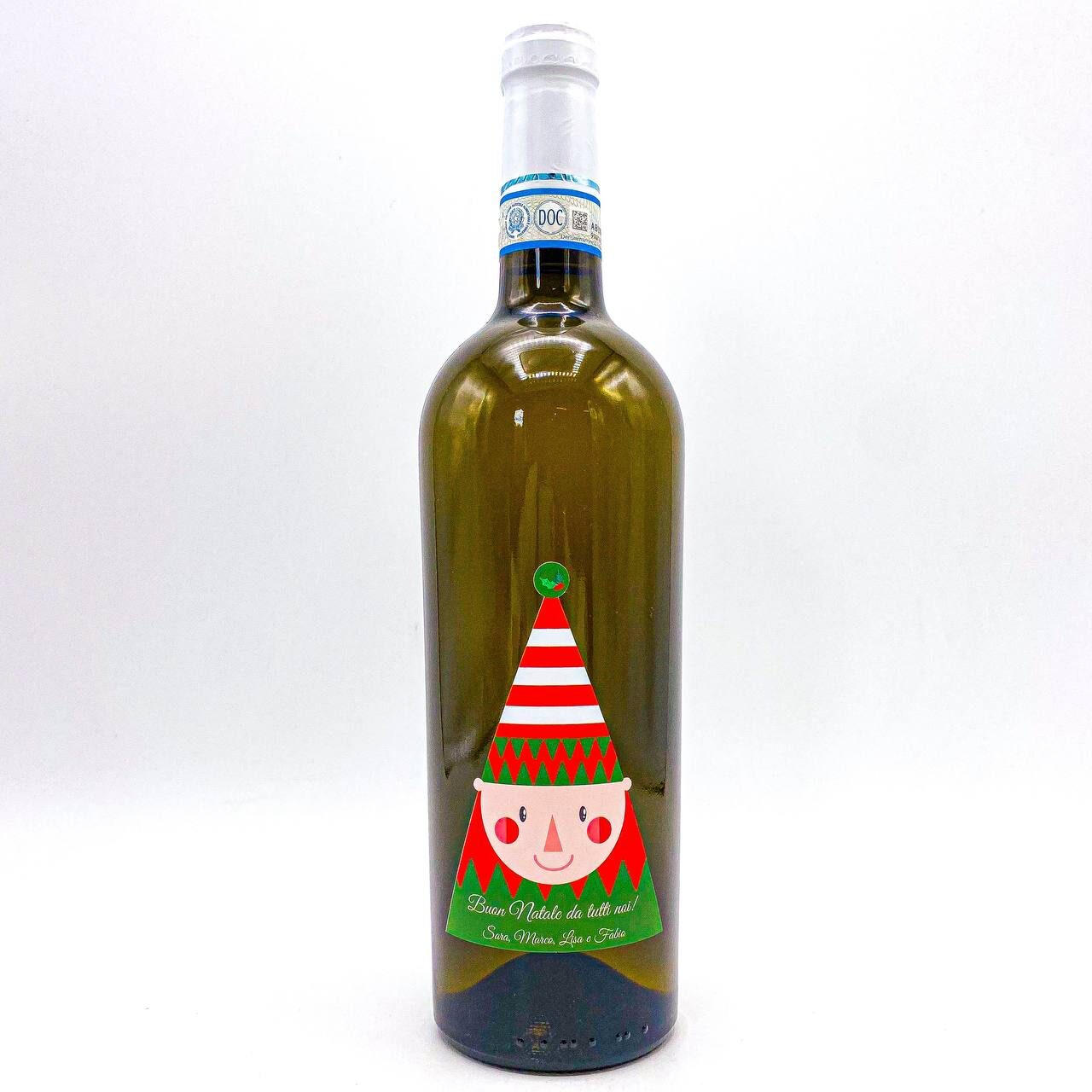 Sannio Greco DOC bio/vegan - Bottiglia personalizzata per auguri di Natale - 4