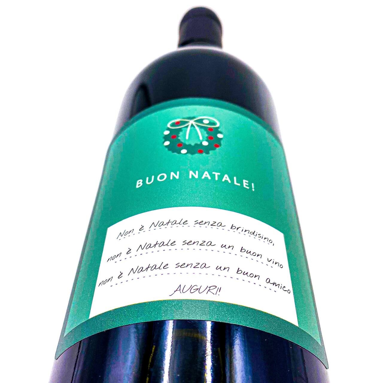 Merlot DOC - Bottiglia personalizzata per auguri di Natale - 1