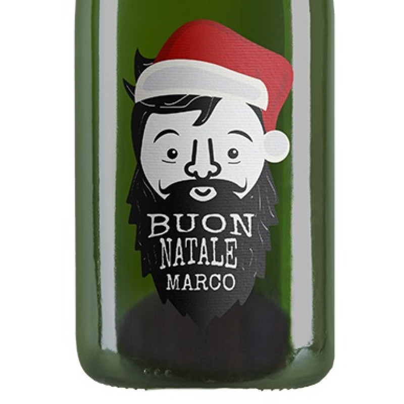 Champagne Brut - Bottiglia personalizzata per auguri di Natale