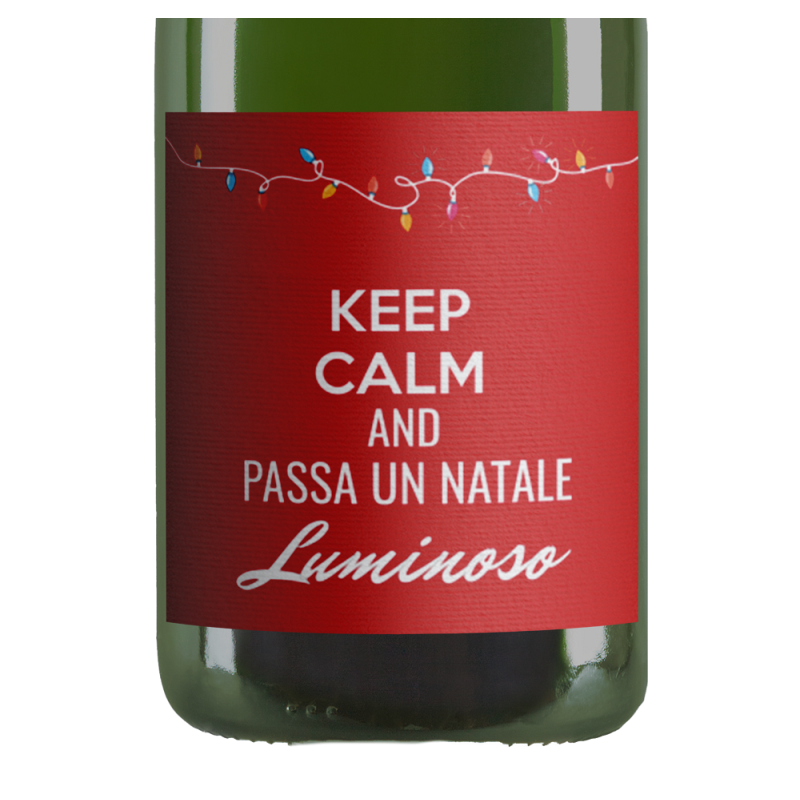 Champagne Brut - Bottiglia personalizzata per auguri di Natale