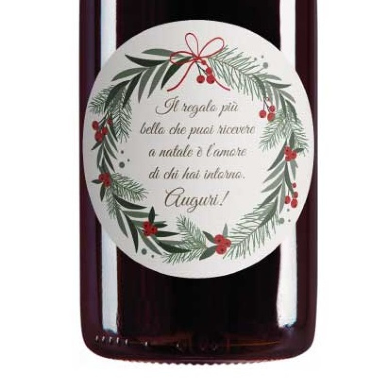 Nero d'Avola - Bottiglia personalizzata per auguri di Natale