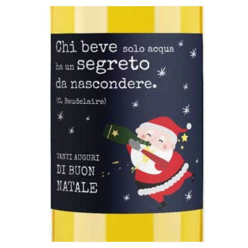 Pinot Grigio - Bottiglia personalizzata per auguri di Natale