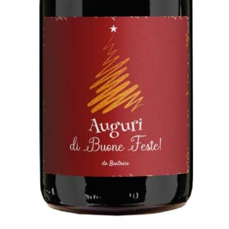 Prosecco Extra Dry - Bottiglia personalizzata per auguri di Natale