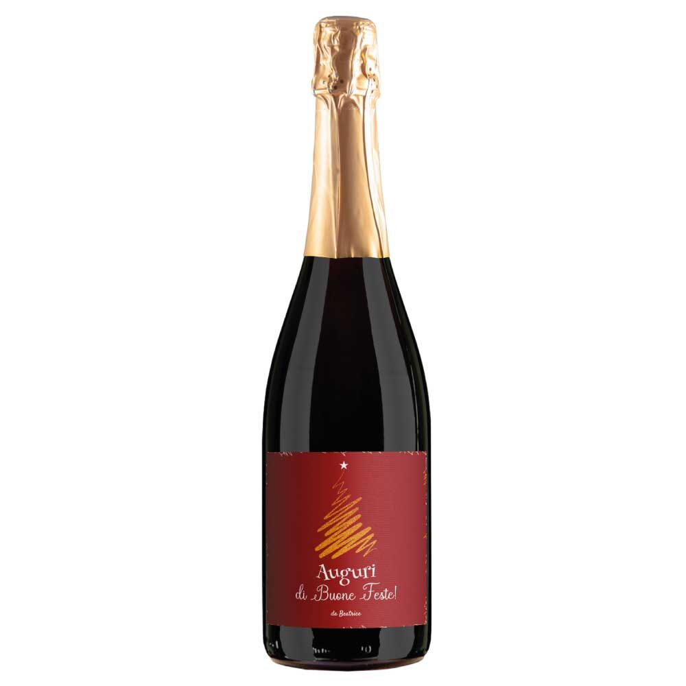 Prosecco Extra Dry - Bottiglia personalizzata per auguri di Natale - 1