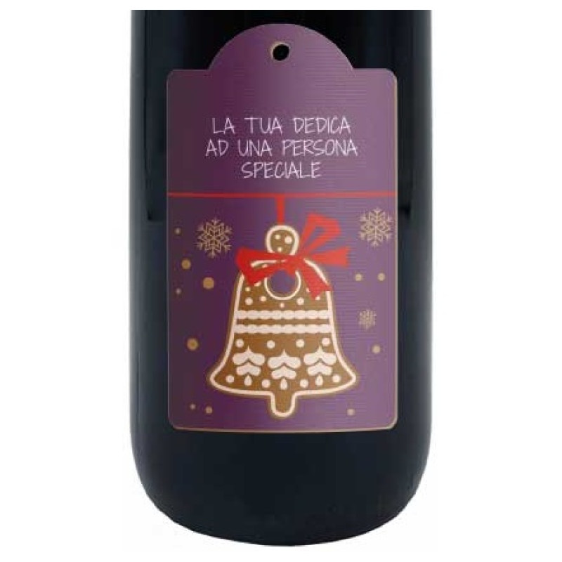 Lambrusco dolce - Bottiglia personalizzata per auguri di Natale