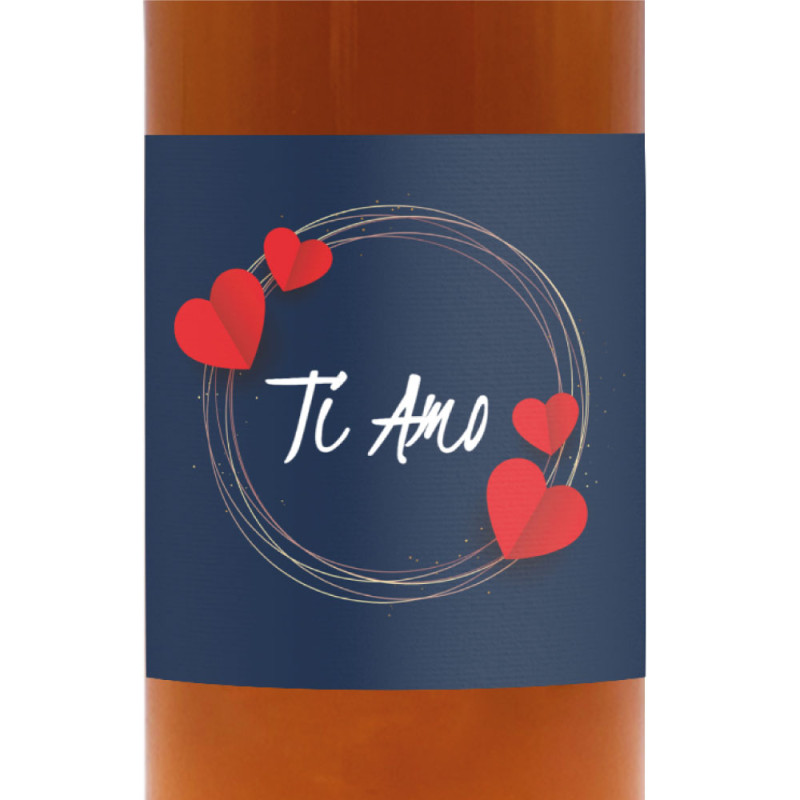 Vino Rosé - Bottiglia personalizzata per San Valentino