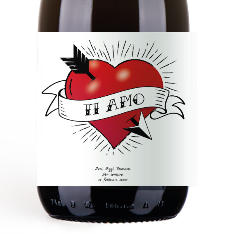 Bottiglia personalizzata per San Valentino - Amber Ale