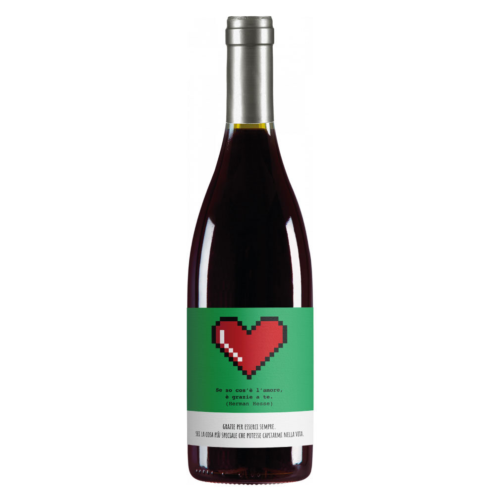 Nero d'Avola - Bottiglia personalizzata per San Valentino - 1