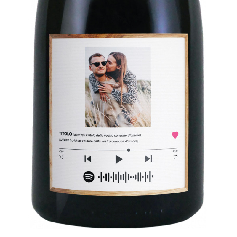 Prosecco Brut BIO - Bottiglia personalizzata per San Valentino