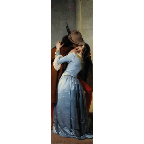 Scatola in legno 1 bottiglia 0,75 L - Adesivo Il Bacio Hayez - 1