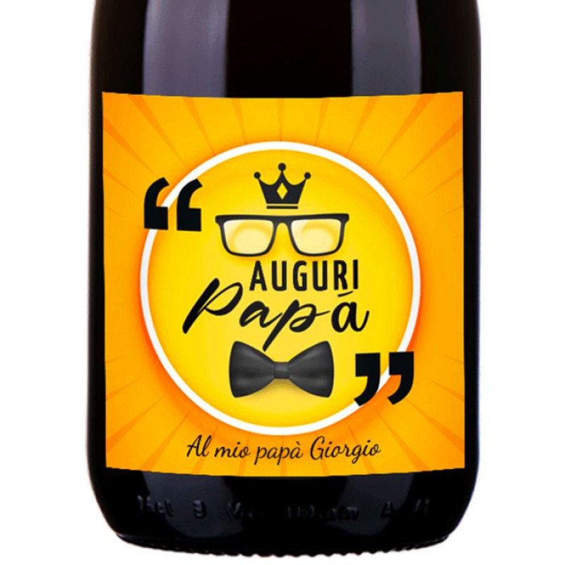 Birra Golden Ale - Bottiglia personalizzata idea regalo per papà