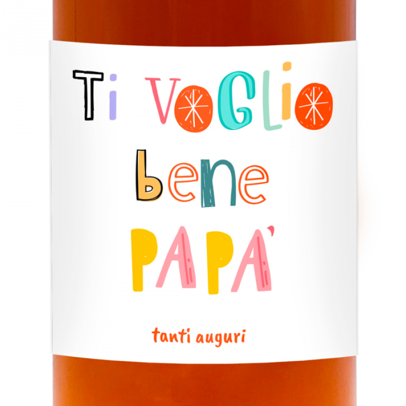 Vino Rosé - Bottiglia personalizzata per la festa del papà