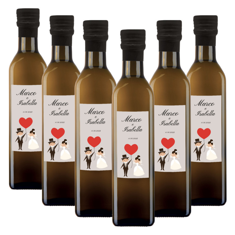 60 bottiglie 0.5 lt. - Olio Extra Vergine di Oliva - Bomboniere personalizzate