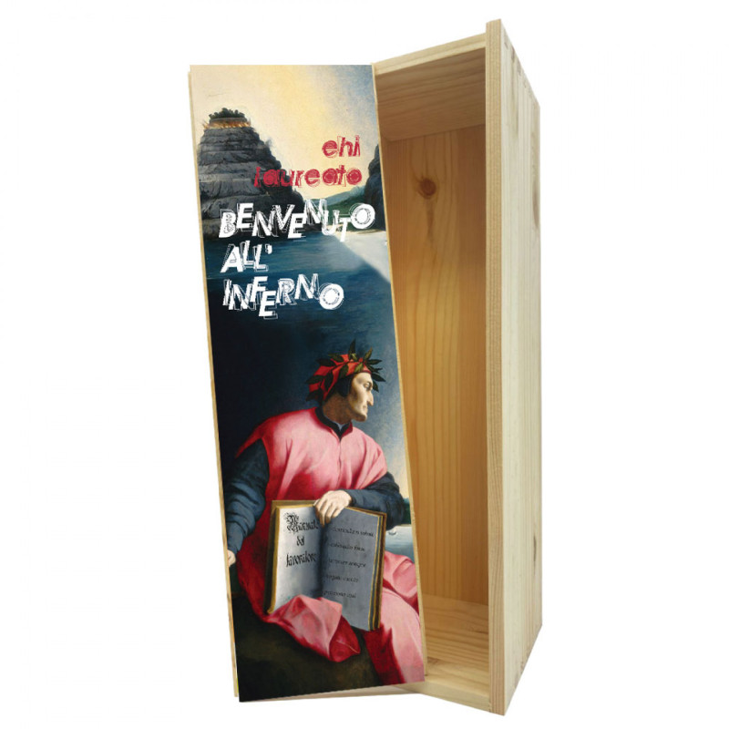 Scatola in legno 1 bottiglia 0,75 L - Ehi Laureato... Benvenuto all'inferno (nel mondo dei disoccupati)