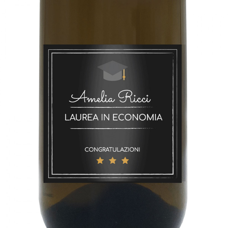 Bottiglia personalizzata per regalo di laurea
