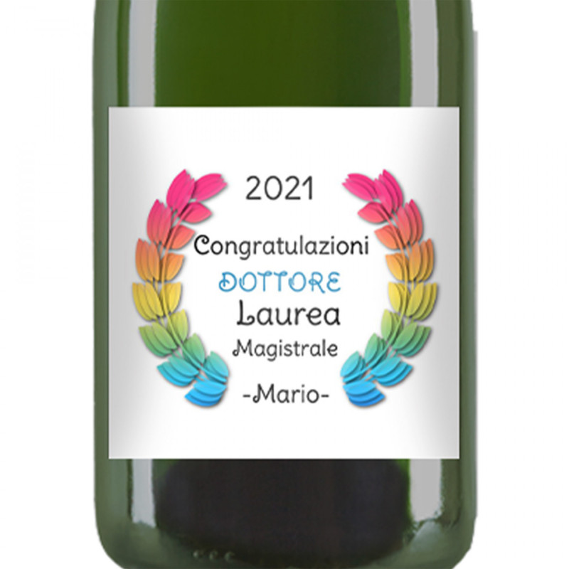 Franciacorta DOCG - Bottiglia personalizzata idea regalo per Laurea