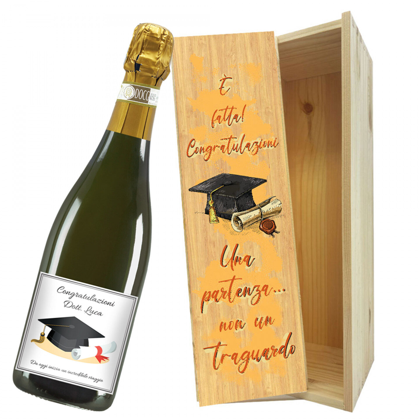Asti Spumante - Personalized bottle and gift box for graduation - Image 2