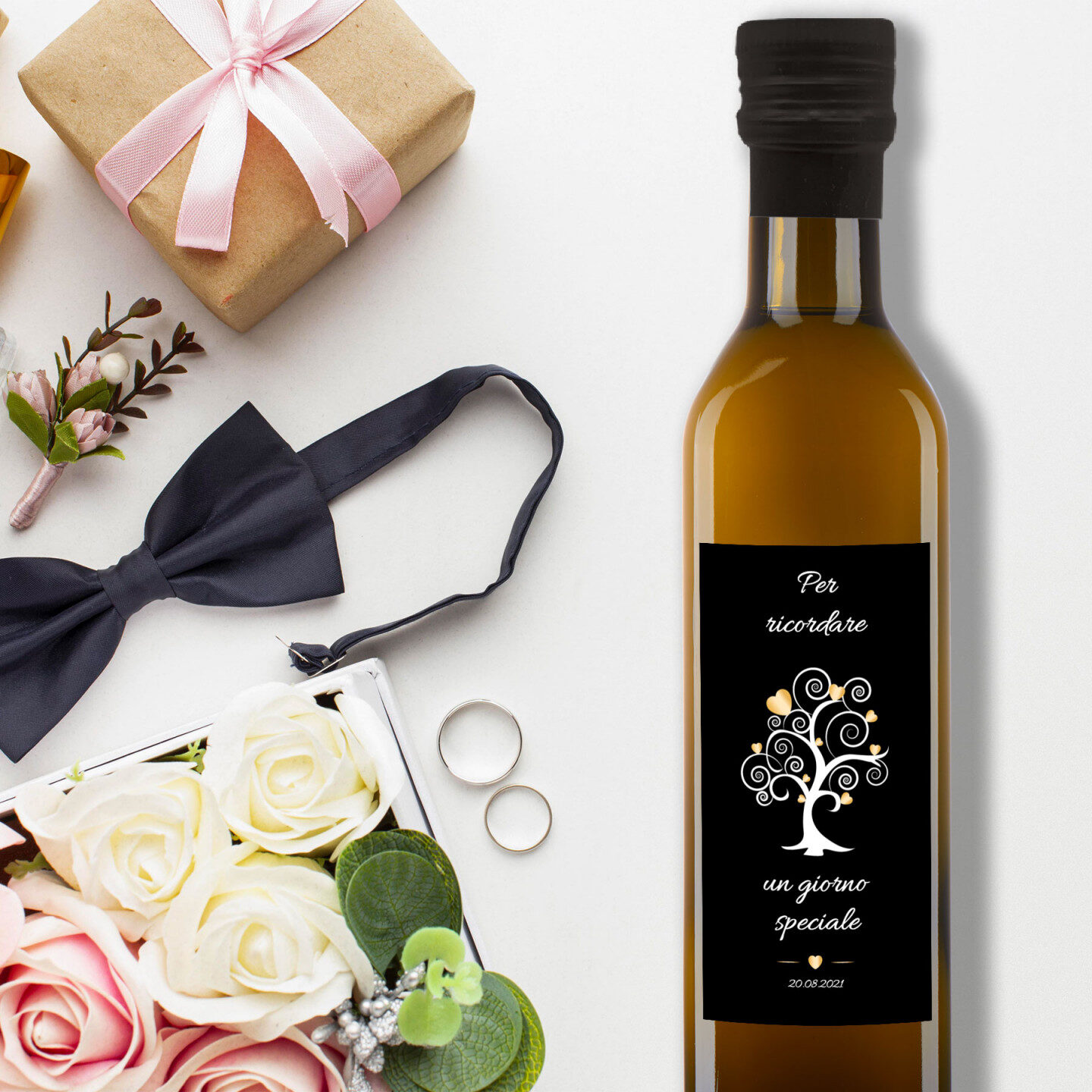 48 bottiglie 0.25 lt. - Olio Extra Vergine di Oliva - Bomboniere personalizzate per matrimonio - 3