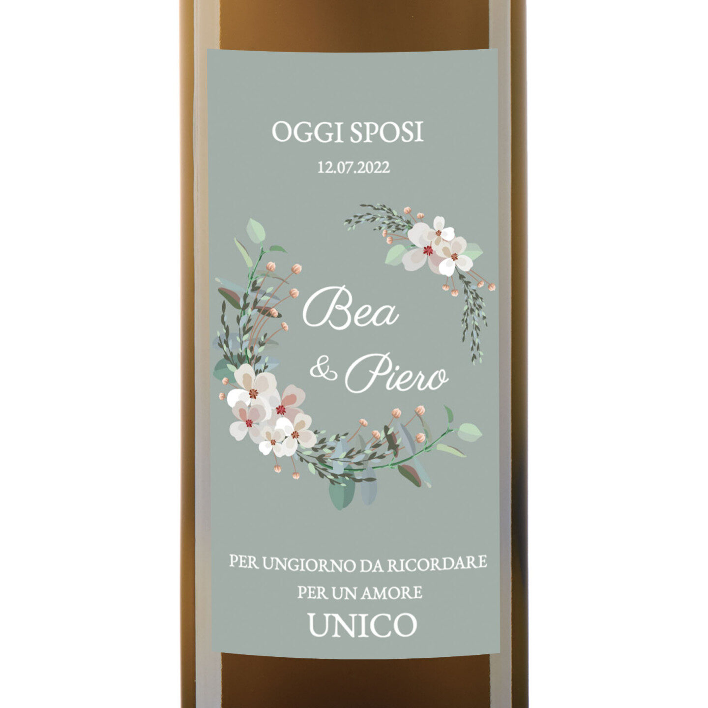 96 bottiglie 0.25 lt. - Olio Extra Vergine di Oliva - Bomboniere personalizzate per matrimonio - 1