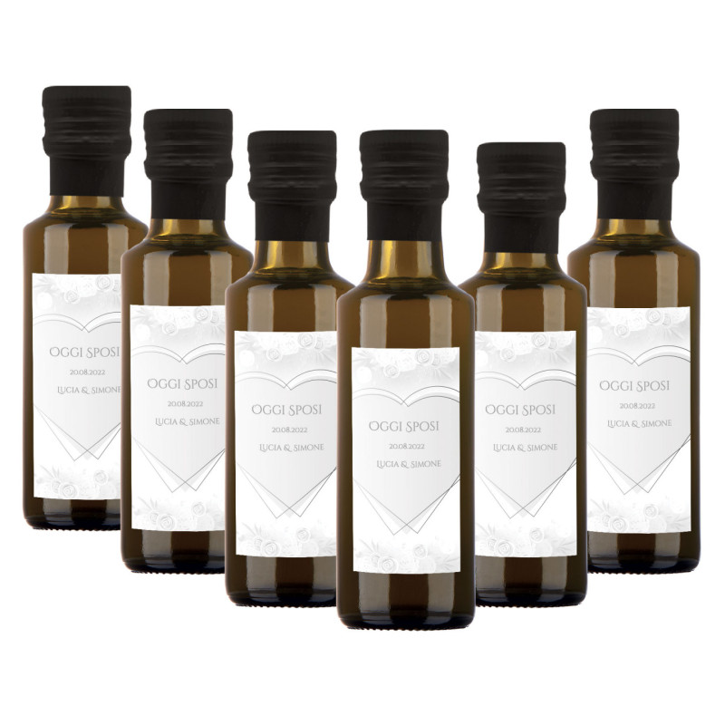 48 bottiglie 0.10 lt. - Olio Extra Vergine di Oliva - Bomboniere personalizzate