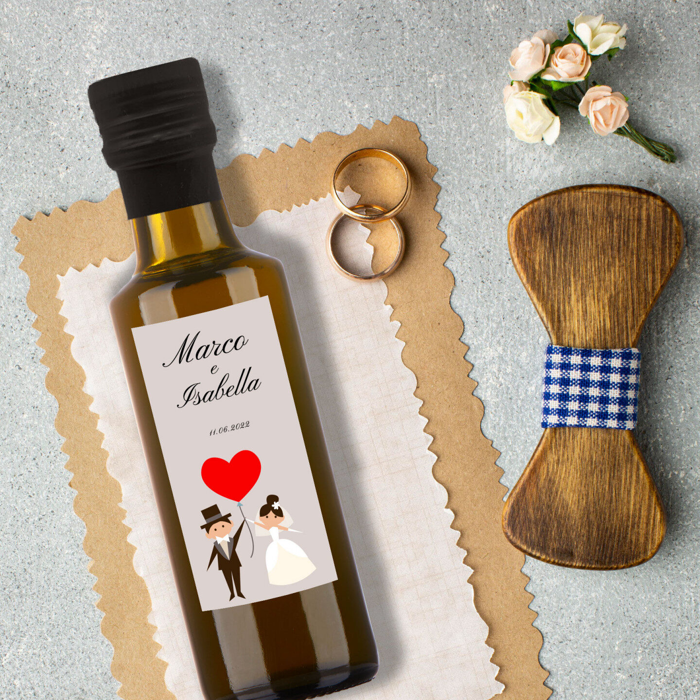 72 bottiglie 0.10 lt. - Olio Extra Vergine di Oliva - Bomboniere personalizzate per matrimonio - 3