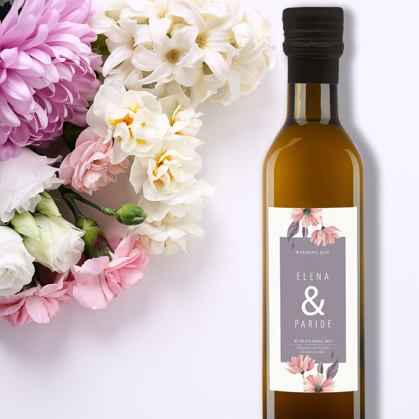 48 bottiglie 0.25 lt. - Olio Extra Vergine di Oliva - Bomboniere personalizzate per matrimonio - 3