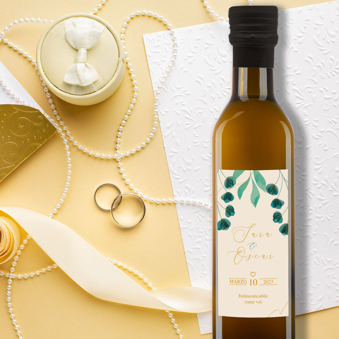 96 bottiglie 0.25 lt. - Olio Extra Vergine di Oliva - Bomboniere personalizzate per matrimonio - 3