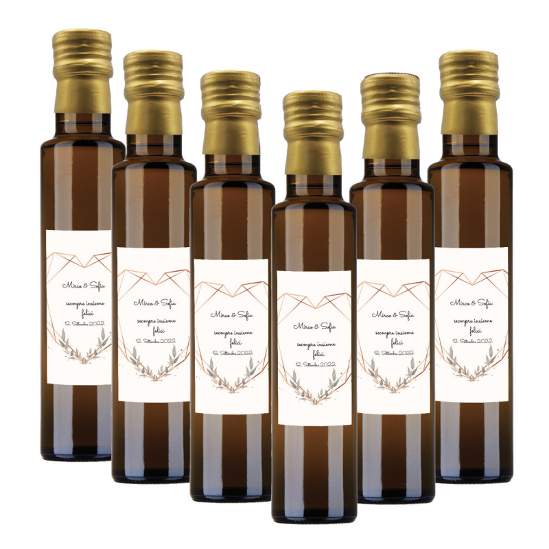 48 bottiglie 0.25 lt. - Olio di Oliva Aromatizzato al tartufo - Bomboniere personalizzate per matrimonio
