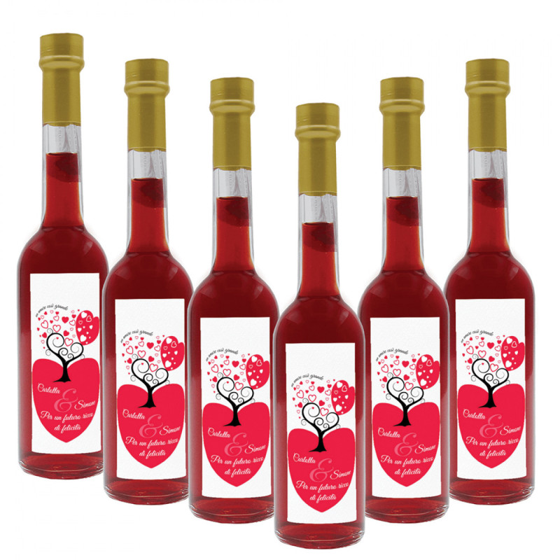 72 Bomboniere liquore fico d'india - bottiglie mignon 0.10 lt. - Mini bottiglie di liquore artigianale idea per bomboniere di matrimonio o cerimonie