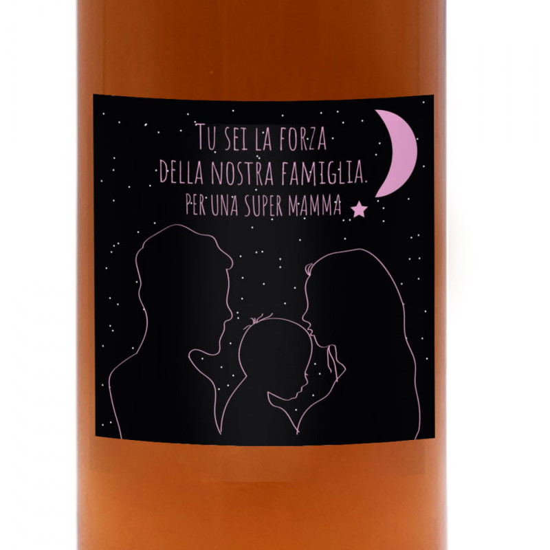 Vino Rosé - Bottiglia personalizzata per la festa della mamma