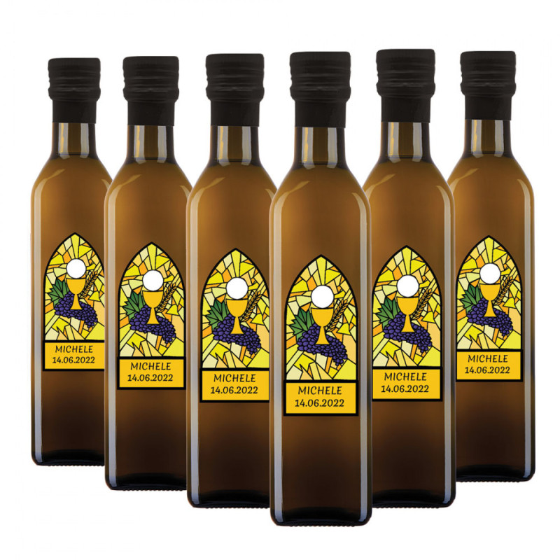24 bottiglie 0.25 lt. - Olio Extra Vergine di Oliva - Bomboniere personalizzate per comunione