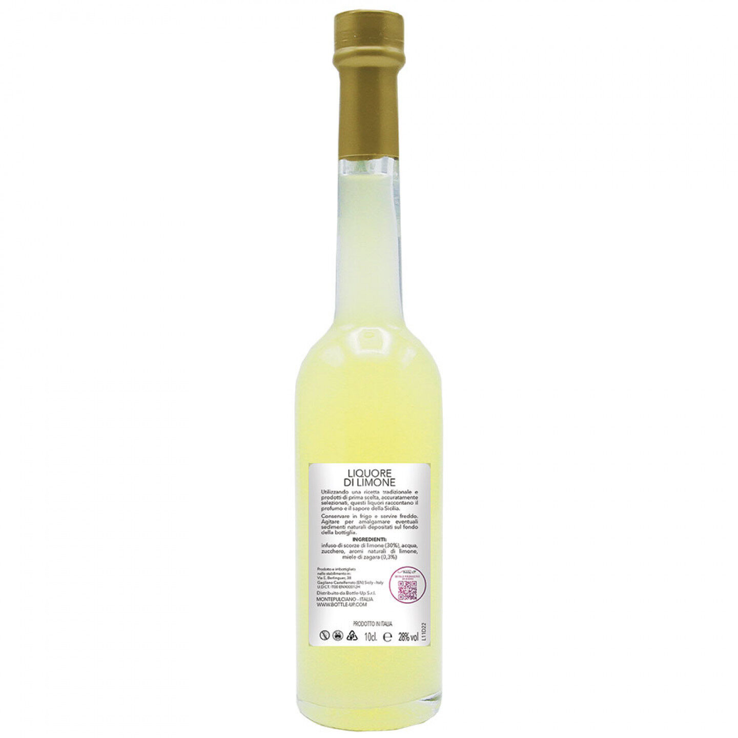 24 Bomboniere liquore al limone - bottiglie mignon 0.10 lt. - mini bottiglie di liquore idea per bomboniere comunione - 3