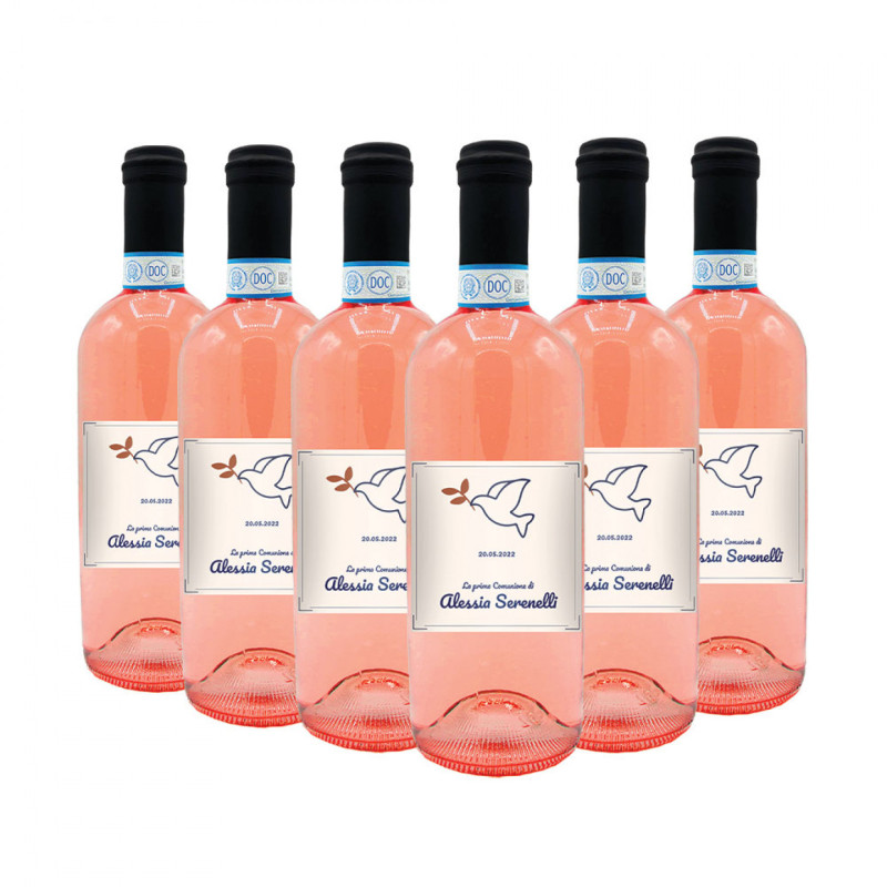 90 Bottiglie vino Bardolino Chiaretto DOC personalizzato per comunione