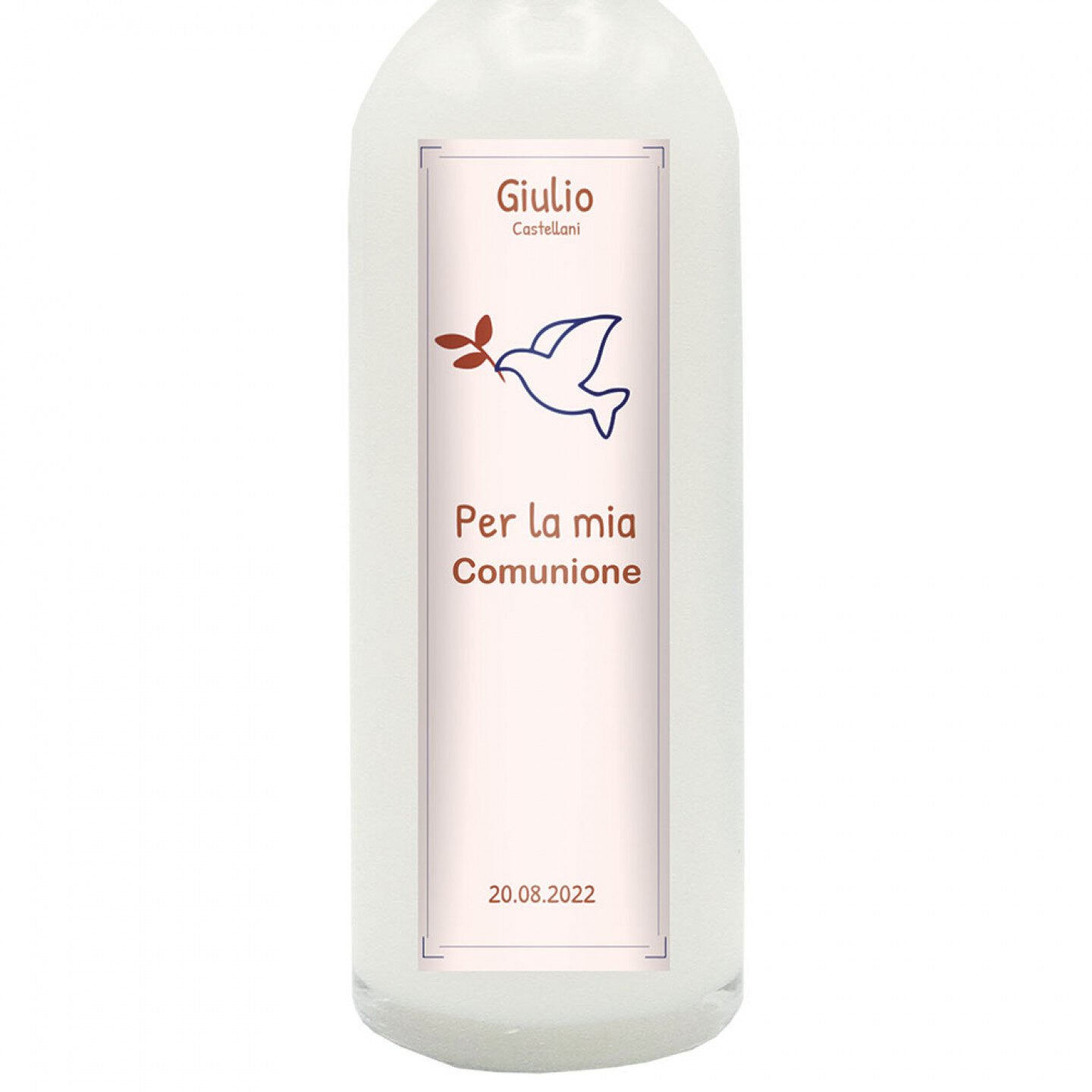 24 Bomboniere crema di mandorla - bottiglie mignon 0.10 lt. - Mini bottiglie di liquore artigianale idea bomboniere per comunione - 1