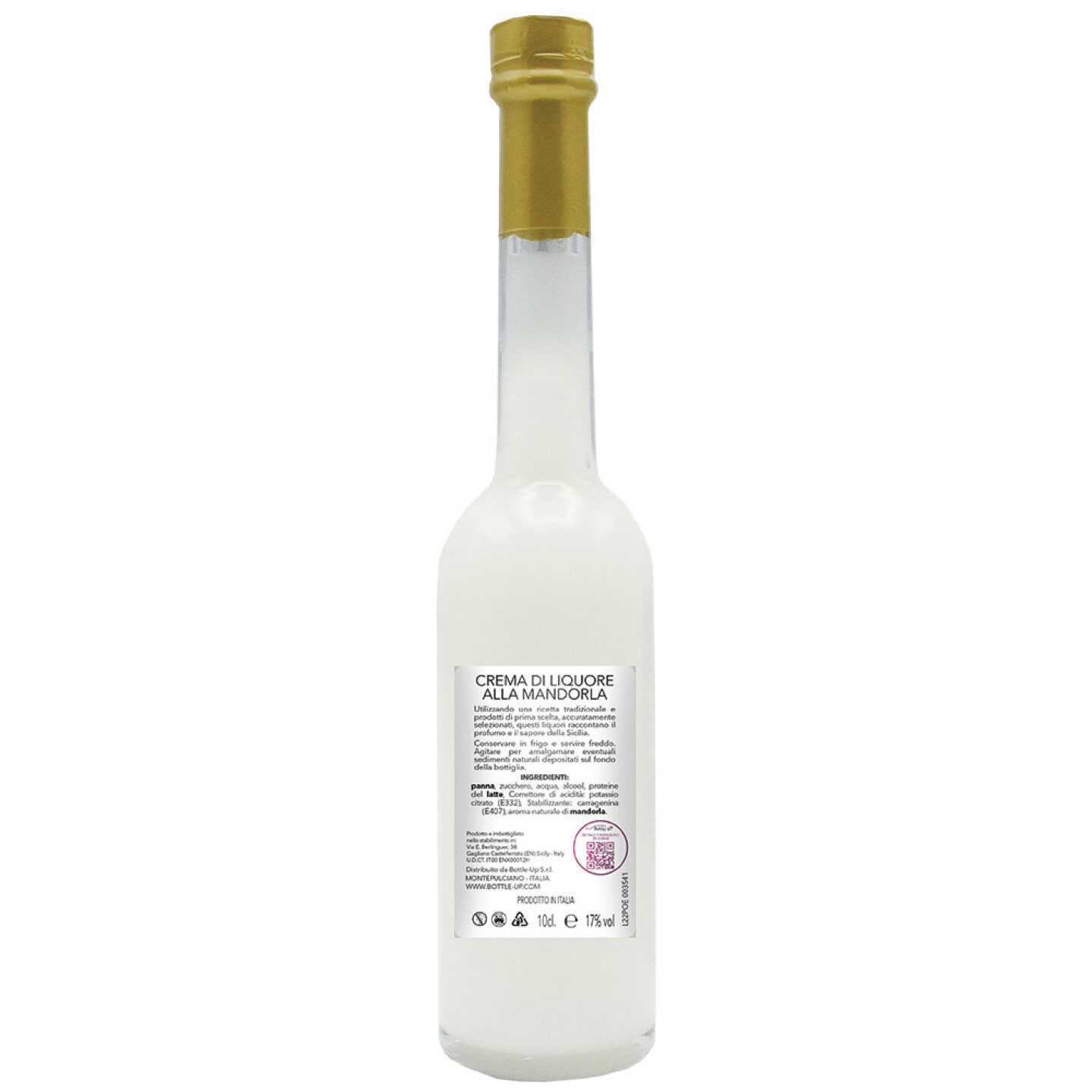 24 Bomboniere crema di mandorla - bottiglie mignon 0.10 lt. - Mini bottiglie di liquore artigianale idea bomboniere per comunione - 3