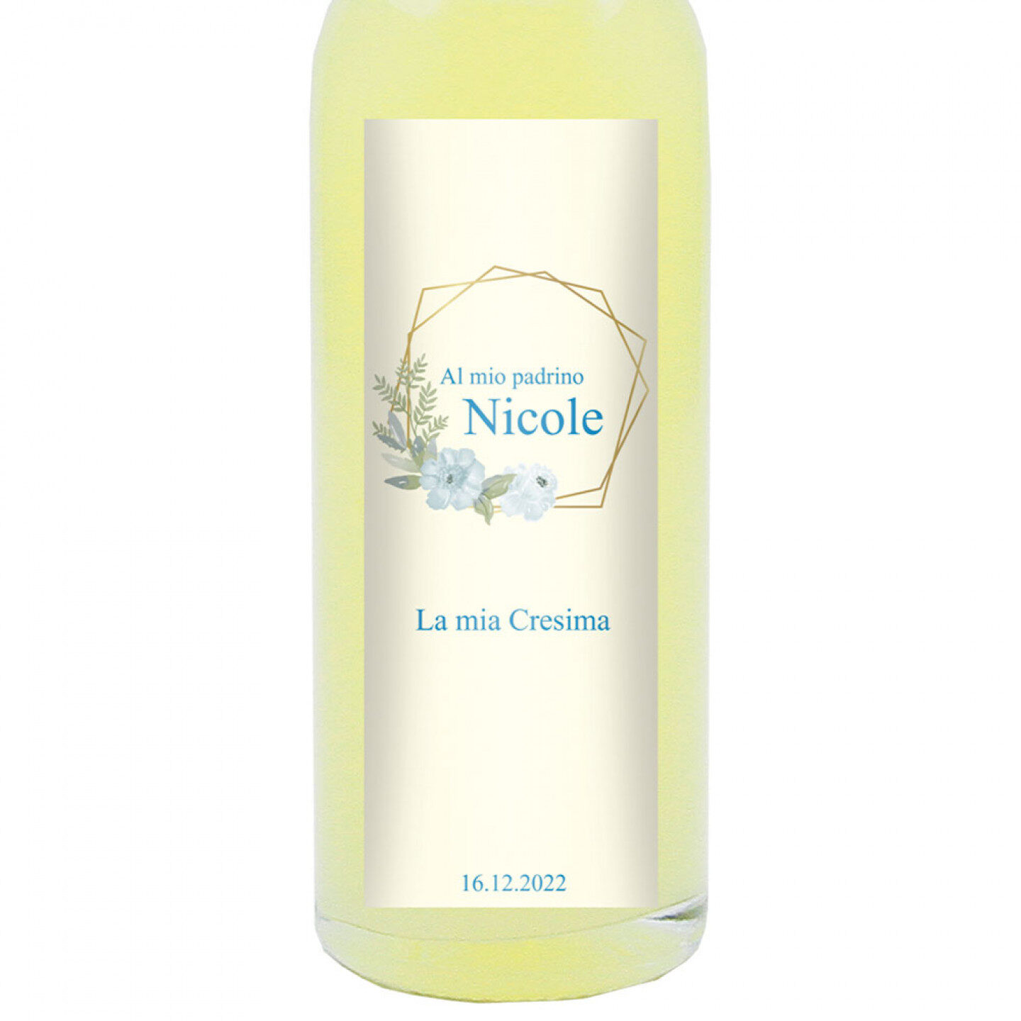 24 Bomboniere liquore al limone - bottiglie mignon 0.10 lt. - mini bottiglie di liquore idea per bomboniere cresima - 1