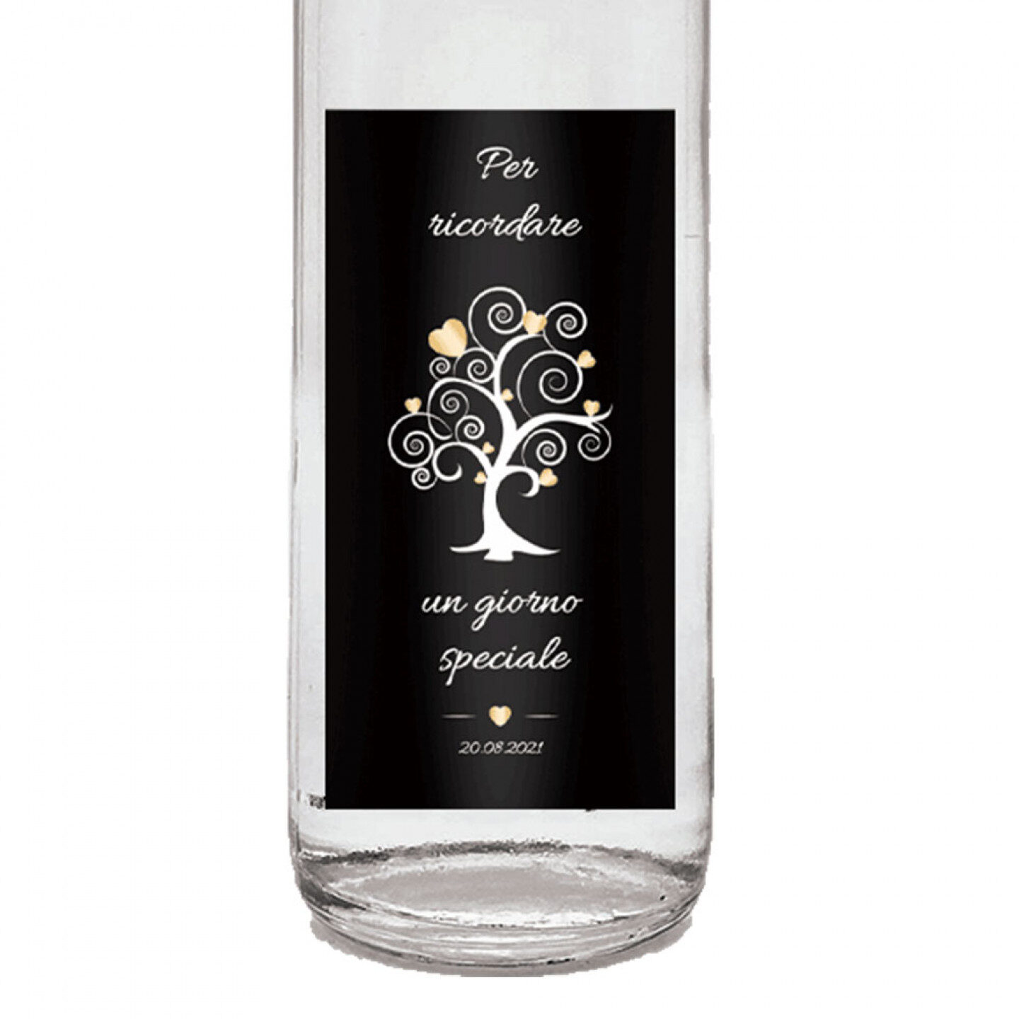 96 Bomboniere Gin - bottiglie mignon 0.10 lt. - Mini bottiglie di Distilled Gin idea per bomboniere di matrimonio - 1