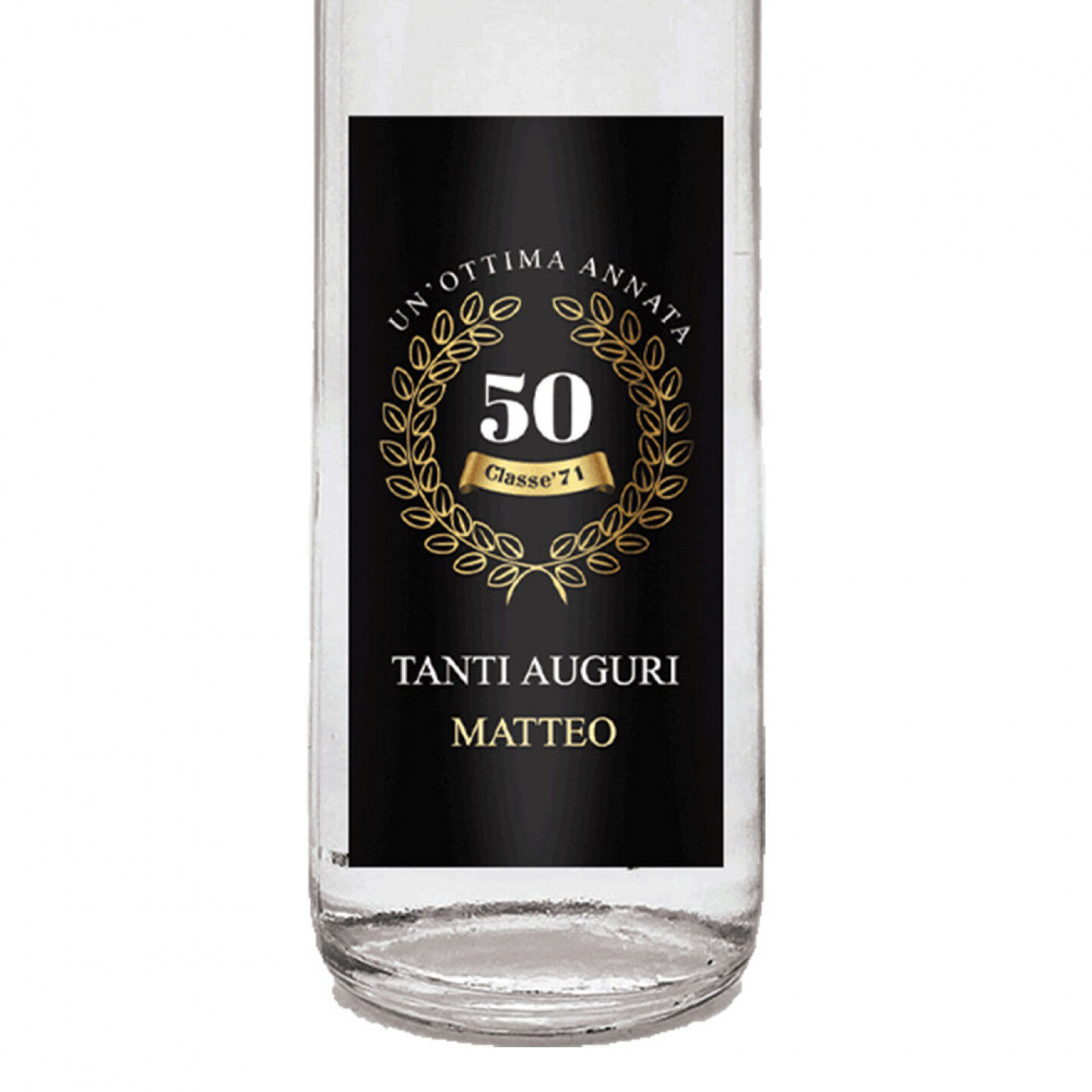 48 Gin personalizzato compleanno - mignon 0.10 lt. - Mini bottiglie di Distilled Gin idea per festa di compleanno - 1