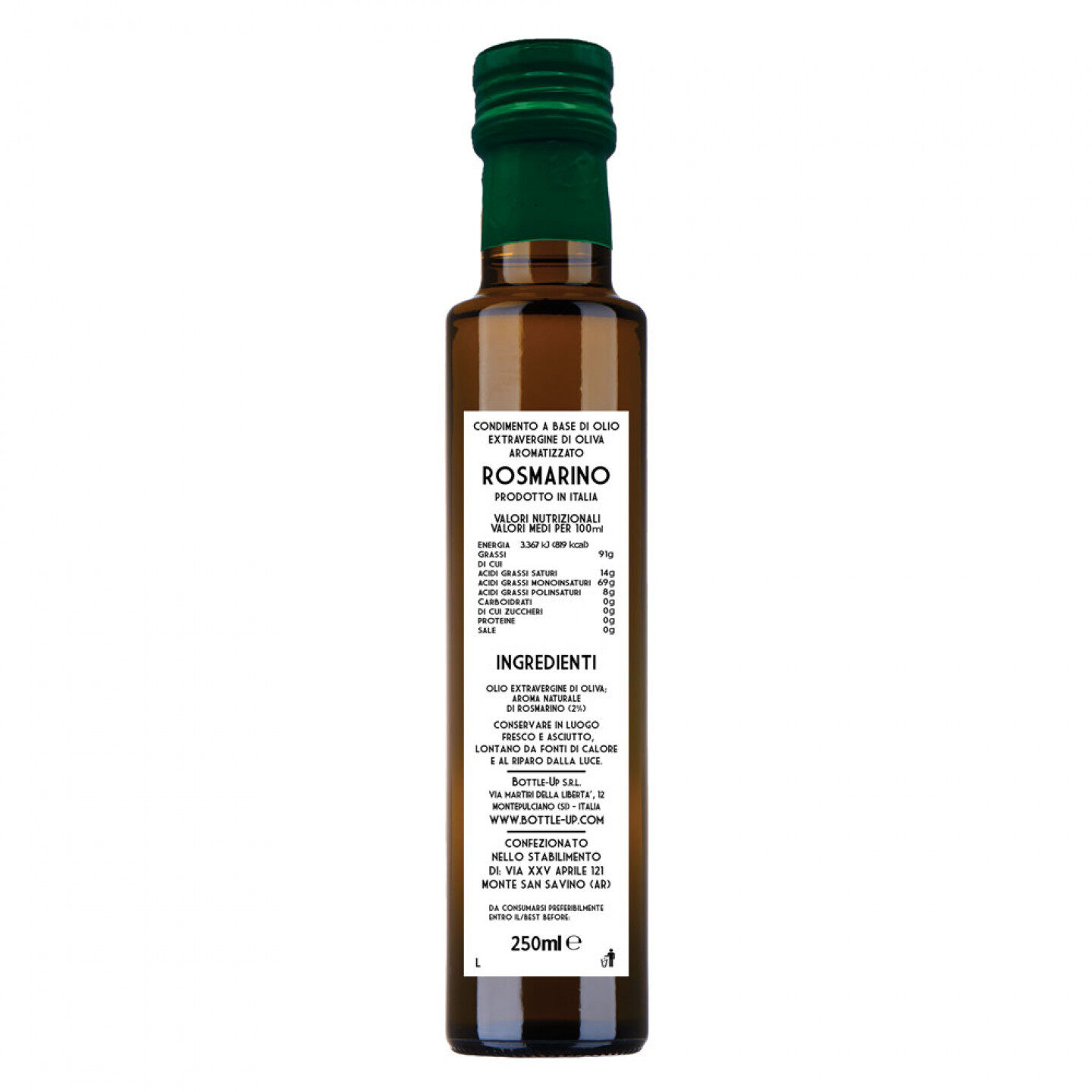 48 bottiglie 0.25 lt. - Olio di Oliva Aromatizzato al Rosmarino - Bomboniere personalizzate per battesimo - 3
