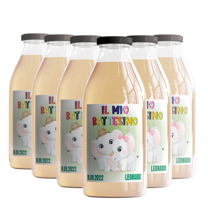 36 Bomboniere battesimo - Estratto alla pera - 0.25 lt.