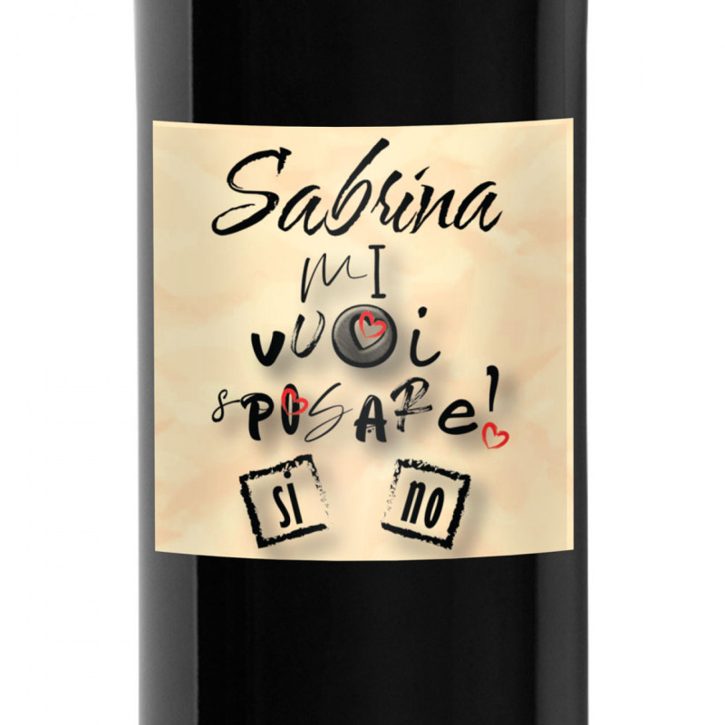 Chianti Classico DOCG - bottiglia personalizzata per proposta di Matrimonio