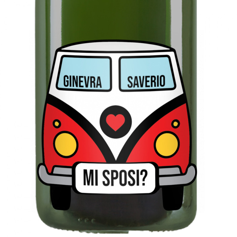 Champagne Personalizzato - Bottiglia personalizzata per proposta di Matrimonio