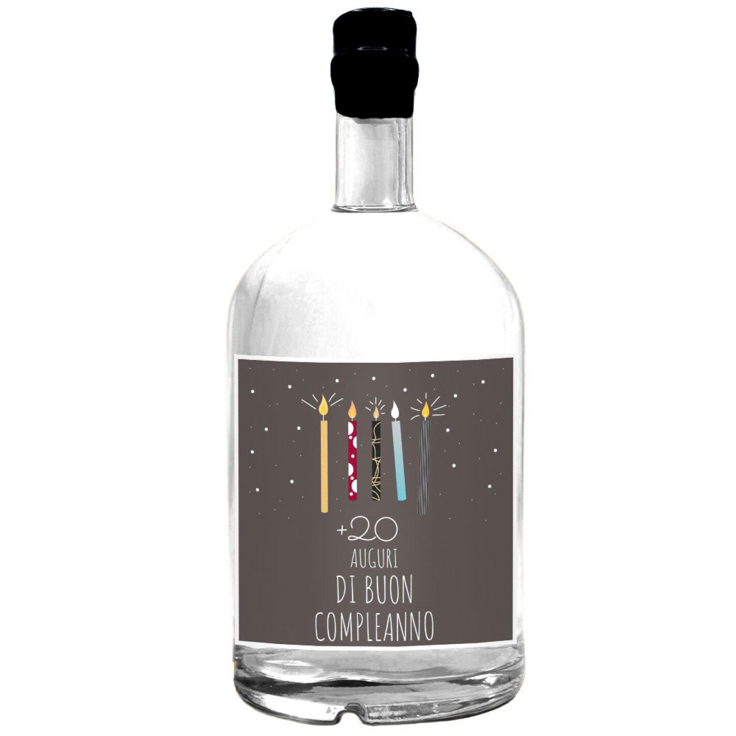 Personalized Bottle of Gin - Original Gift Idea with personalized dedication on label - Image 2