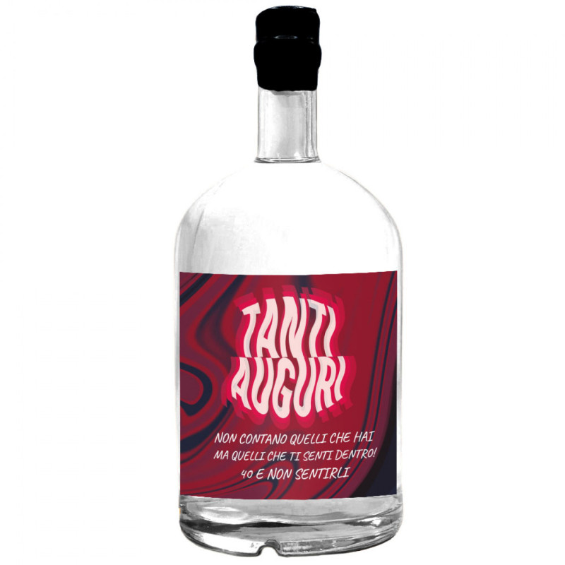 Bottiglia personalizzata di Gin - Idea Regalo originale con dedica personalizzata in etichetta