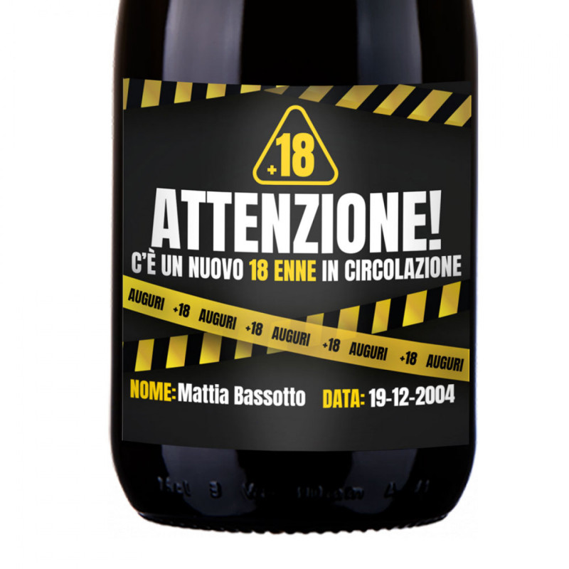 Birra Golden Ale - Bottiglia personalizzata idea regalo 18 anni