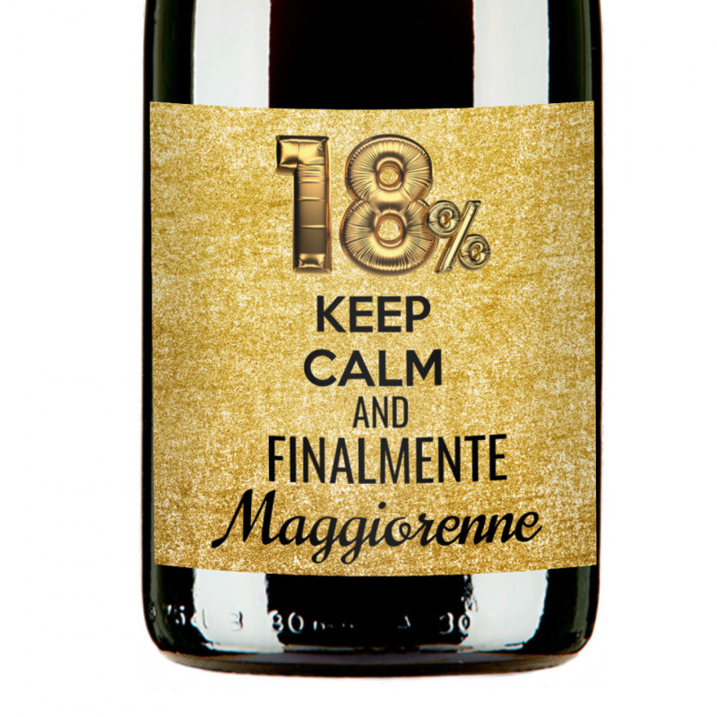 Prosecco DOC - Bottiglia personalizzata per compleanno 18 anni